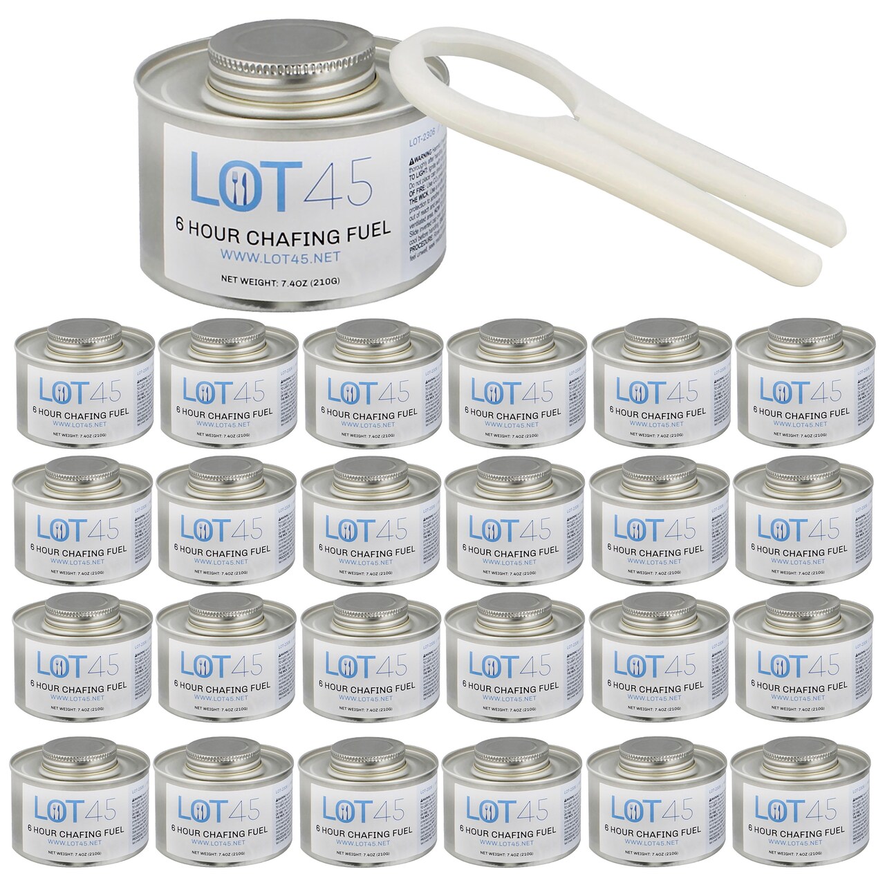 Lot45 6 Hour Fuel for Chafing Dish - Chafing Dish Burners with Lid Openers